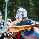 medieval sword fight reenactment